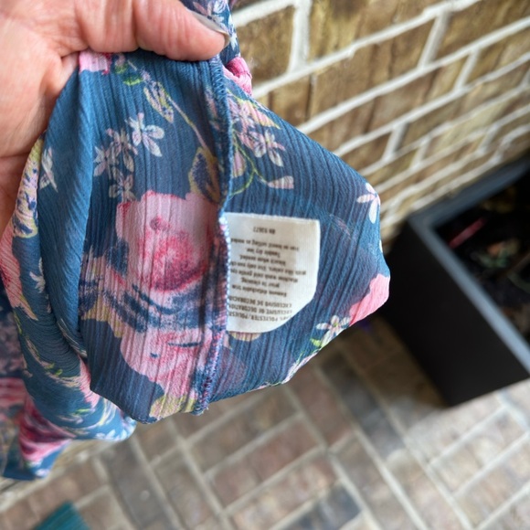 Decree Floral Blouse with Blue and Pink Huesos vintage - Picture 7 of 8